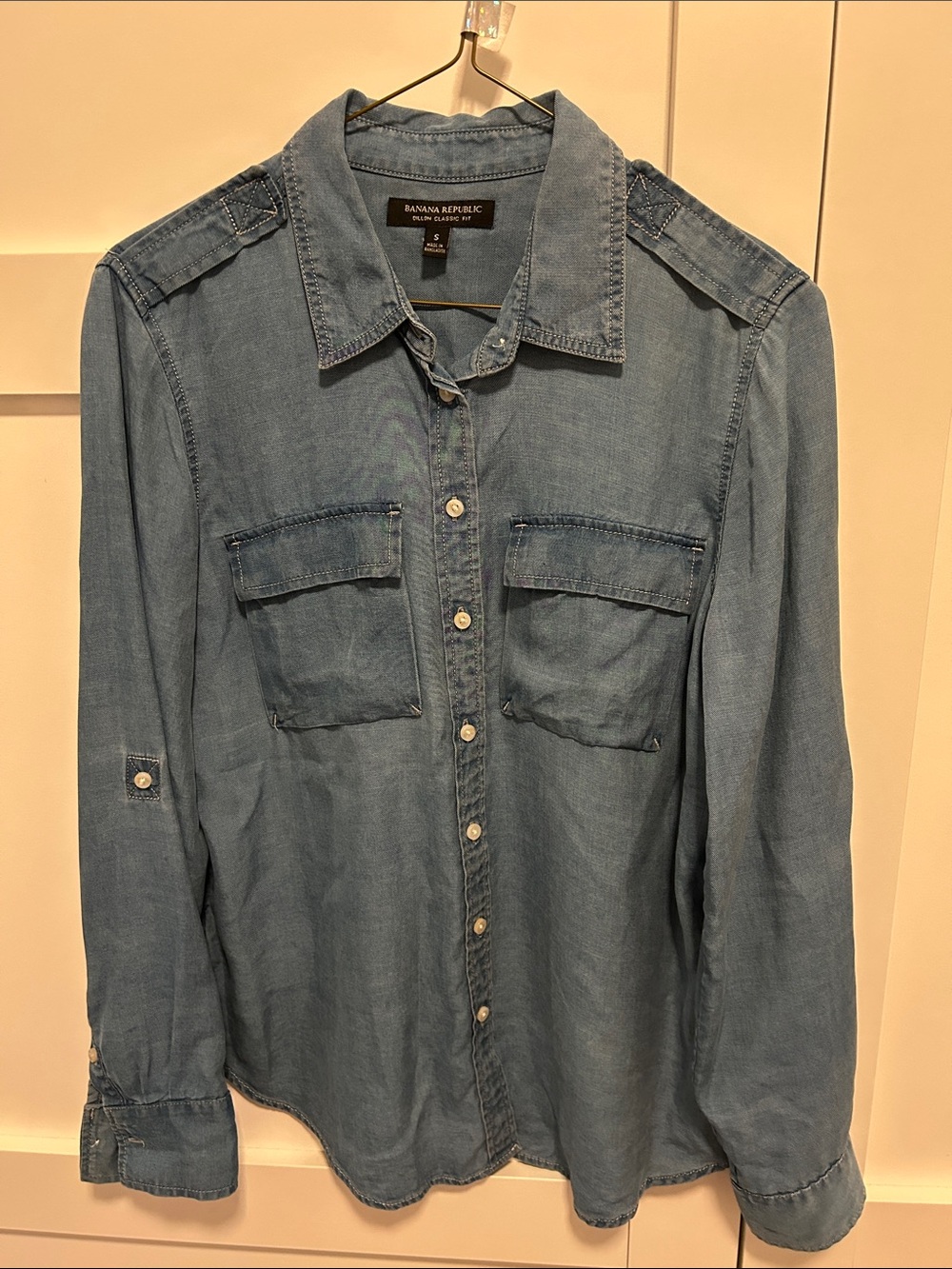 Women’s Banana Republic Dillon utility shirt, denim blue, small